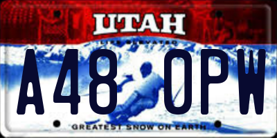 UT license plate A480PW