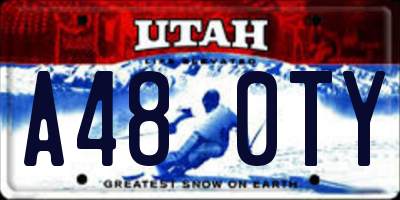 UT license plate A480TY