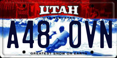UT license plate A480VN