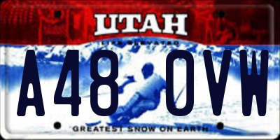 UT license plate A480VW