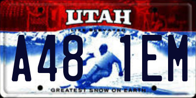 UT license plate A481EM
