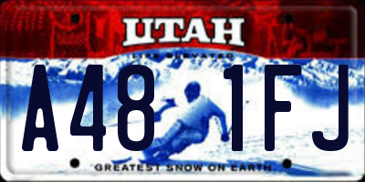 UT license plate A481FJ