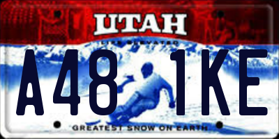 UT license plate A481KE