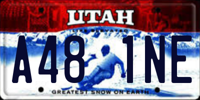 UT license plate A481NE