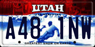 UT license plate A481NW