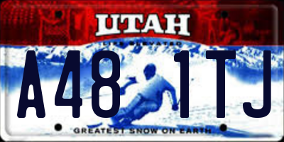 UT license plate A481TJ