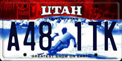 UT license plate A481TK