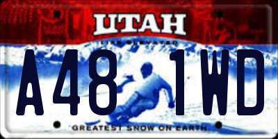 UT license plate A481WD