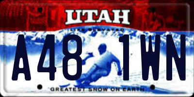 UT license plate A481WN