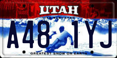 UT license plate A481YJ