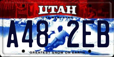 UT license plate A482EB