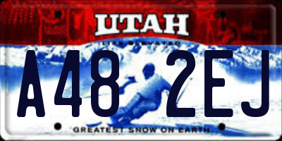 UT license plate A482EJ