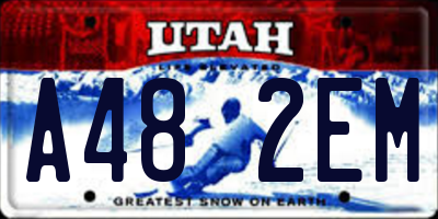 UT license plate A482EM