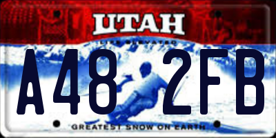 UT license plate A482FB