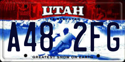 UT license plate A482FG