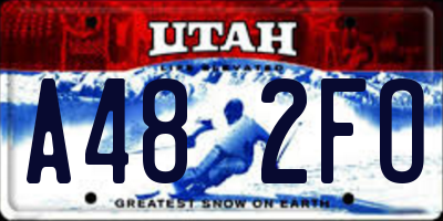 UT license plate A482FO