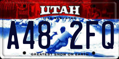 UT license plate A482FQ