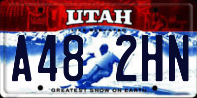 UT license plate A482HN