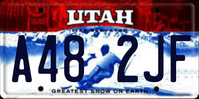 UT license plate A482JF