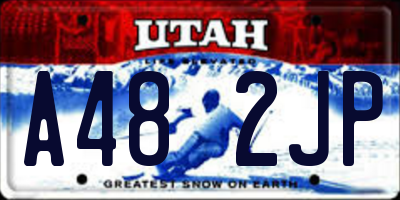 UT license plate A482JP