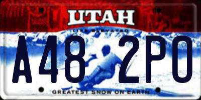 UT license plate A482PO