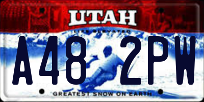 UT license plate A482PW