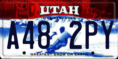 UT license plate A482PY