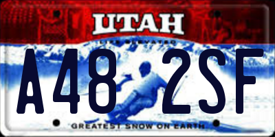 UT license plate A482SF