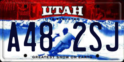 UT license plate A482SJ