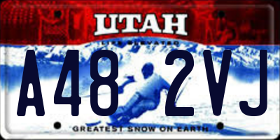 UT license plate A482VJ