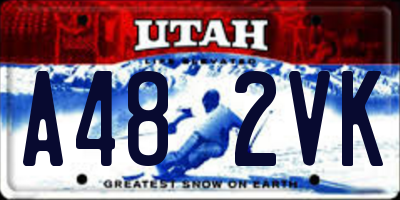 UT license plate A482VK