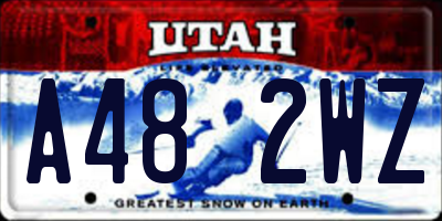 UT license plate A482WZ
