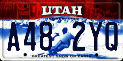 UT license plate A482YQ
