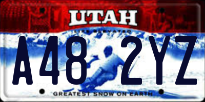 UT license plate A482YZ