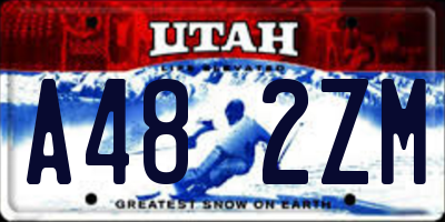 UT license plate A482ZM