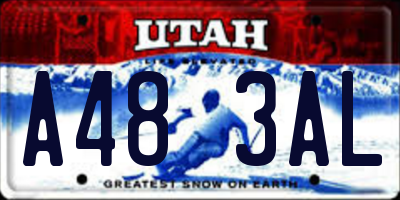 UT license plate A483AL