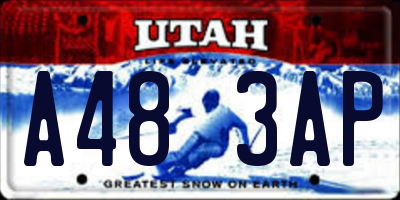 UT license plate A483AP