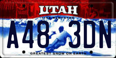 UT license plate A483DN