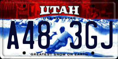UT license plate A483GJ