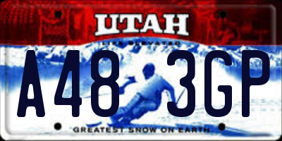 UT license plate A483GP