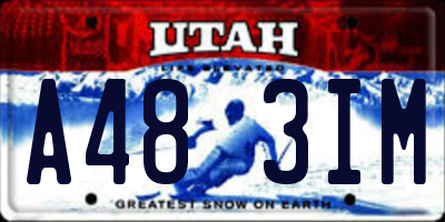 UT license plate A483IM