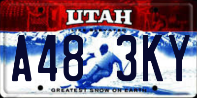 UT license plate A483KY