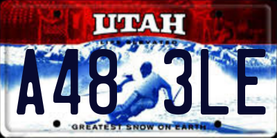 UT license plate A483LE