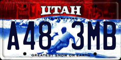 UT license plate A483MB