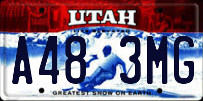 UT license plate A483MG