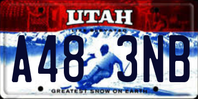UT license plate A483NB