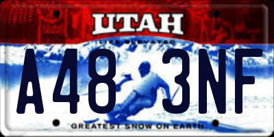 UT license plate A483NF