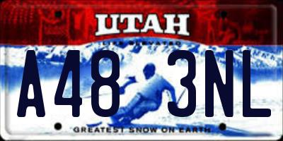 UT license plate A483NL