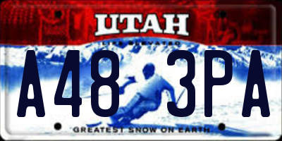 UT license plate A483PA