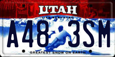 UT license plate A483SM